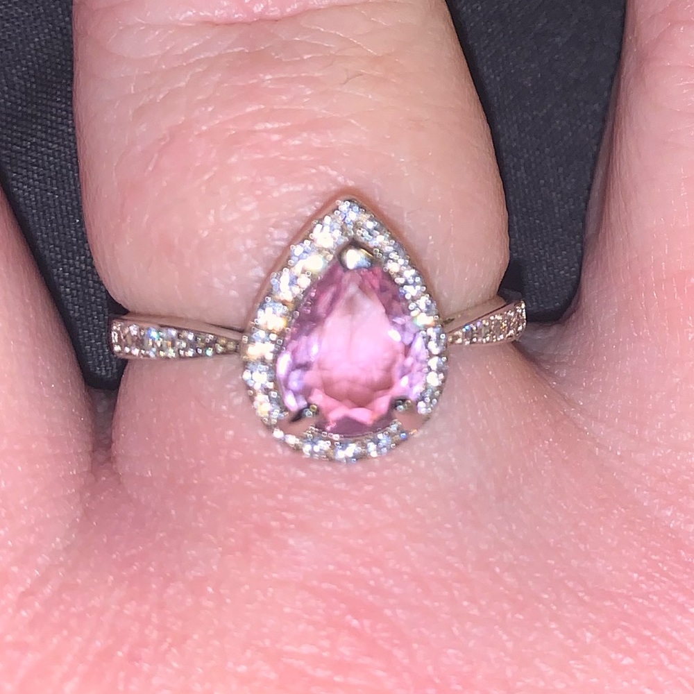 ABH size 9 pink ring sterling silver